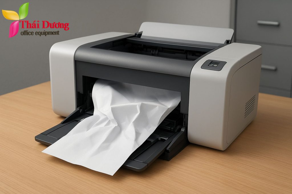 Máy in bị kẹt giấy trong văn phòng – lỗi thường gặp khi sử dụng máy in
