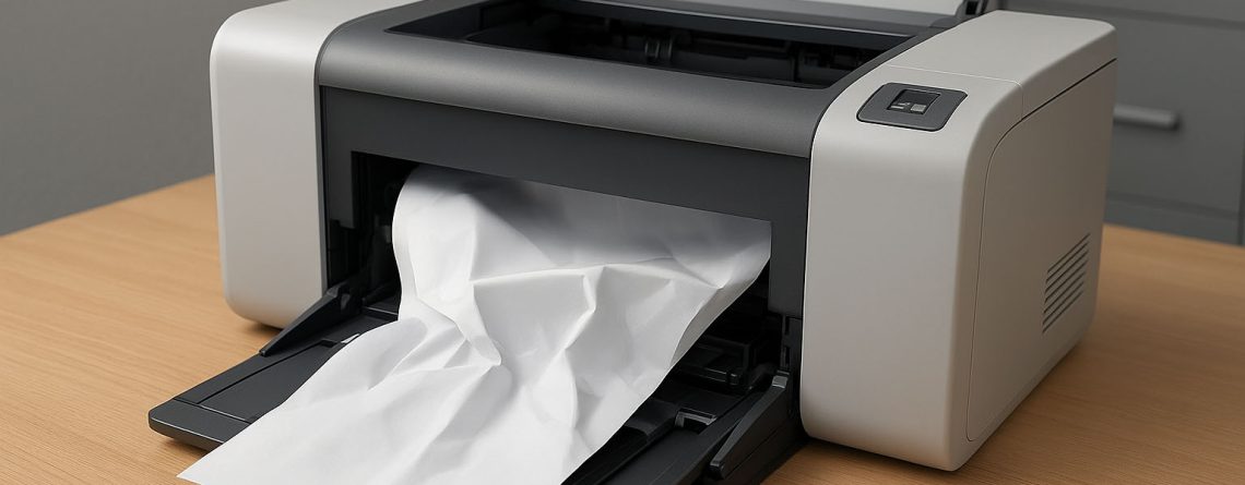 Máy in bị kẹt giấy trong văn phòng – lỗi thường gặp khi sử dụng máy in