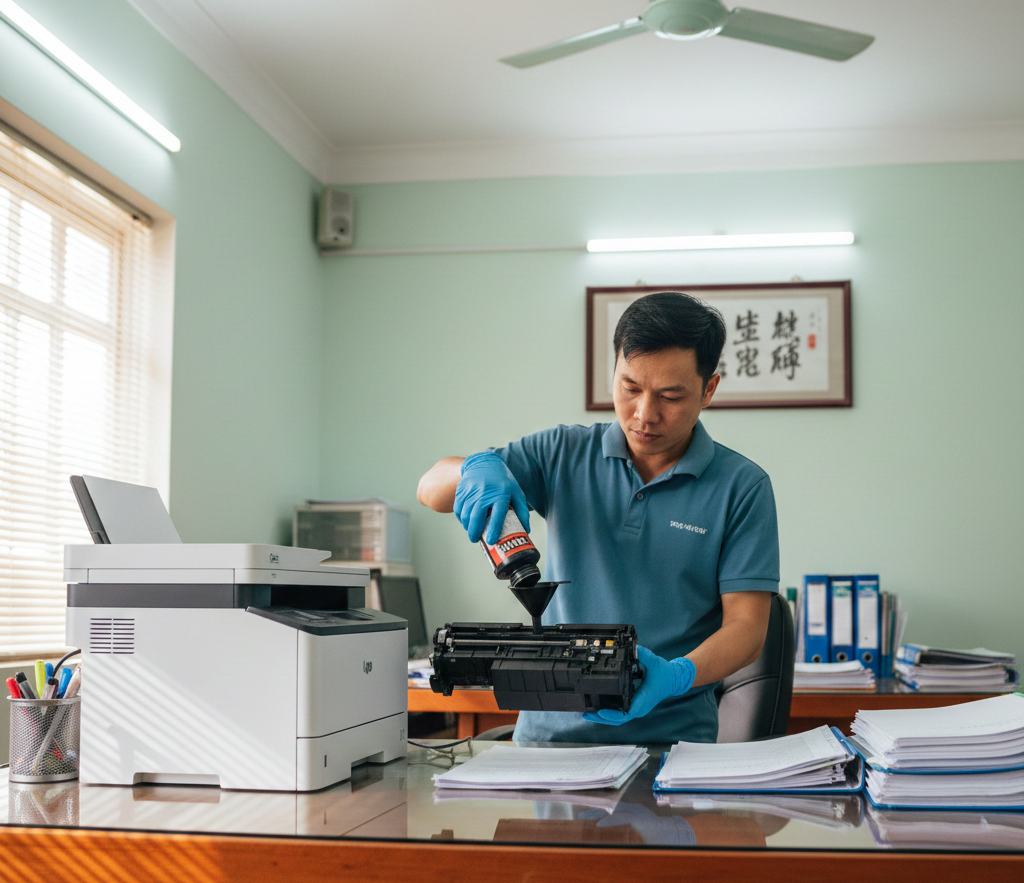 Bơm Mực Máy In Quận 12 | Tận Nơi – In Đậm – Giá Tốt